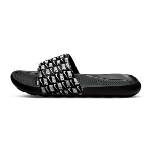 Papuci cu logo Victori One - Alb/Negru