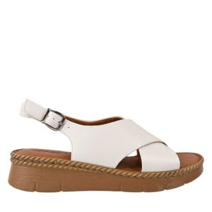 Sandale casual - dama -  KL60020D alb - piele naturala - Alb