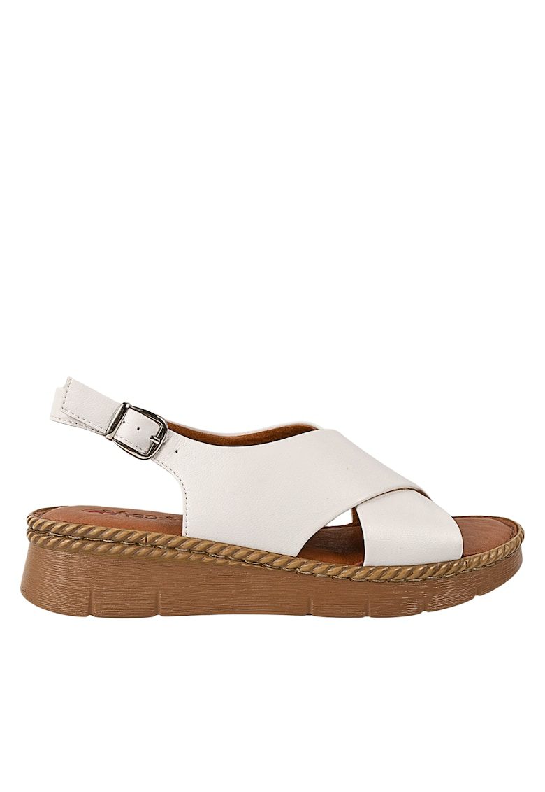 Sandale casual - dama - KL60020D alb - piele naturala - Alb
