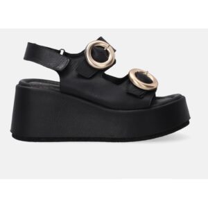 Sandale wedge din piele