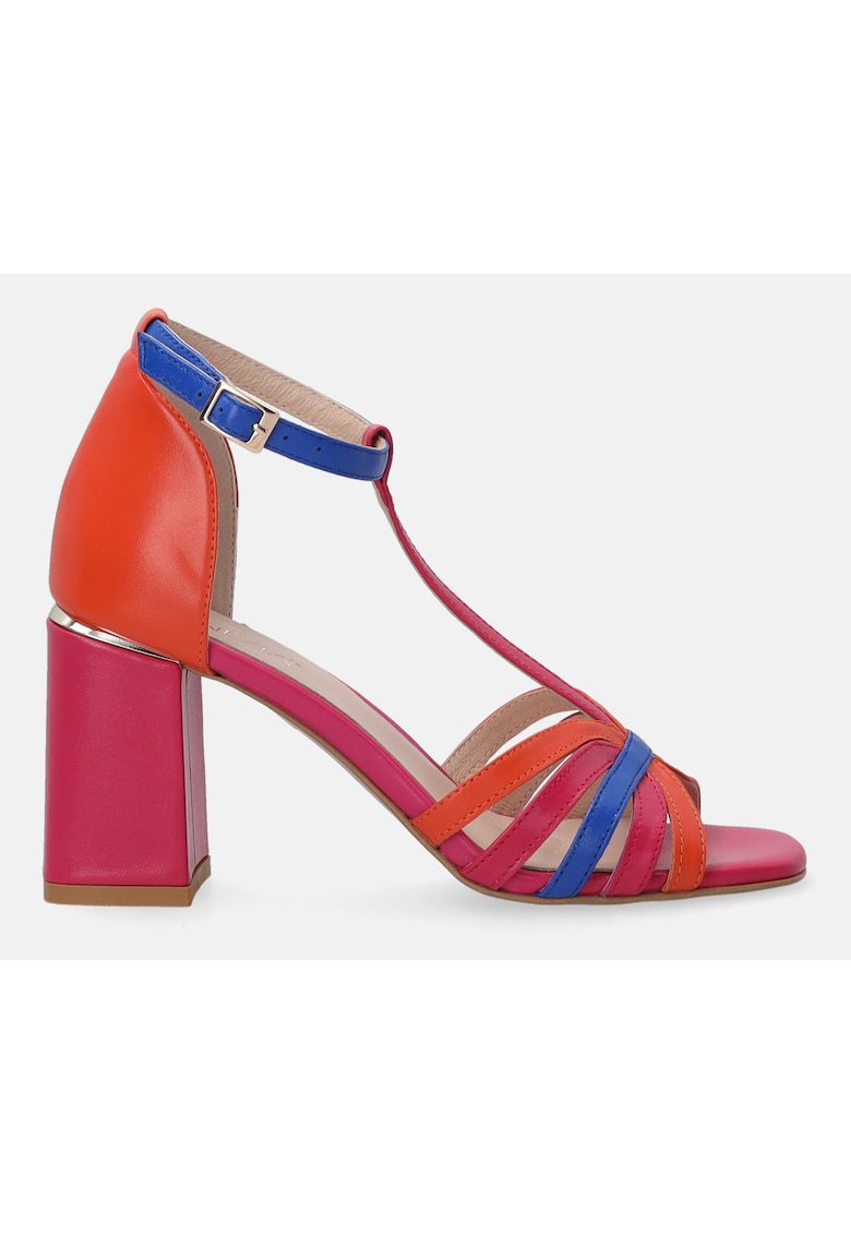 SANDALE Din Piele Model Tricolor