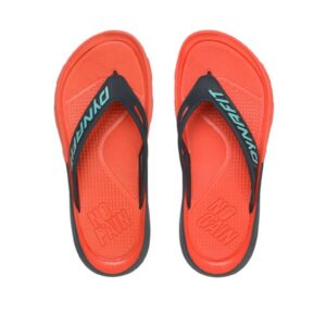 Slapi barbati -  negru/corai - 43 EU - material plastic