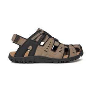 Sandale barbati - 303264 - Piele ecologica - Maro -