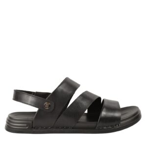 Sandale casual - barbati - 2904 - negru - piele naturala - Negru