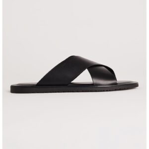 Papuci de piele - Negru