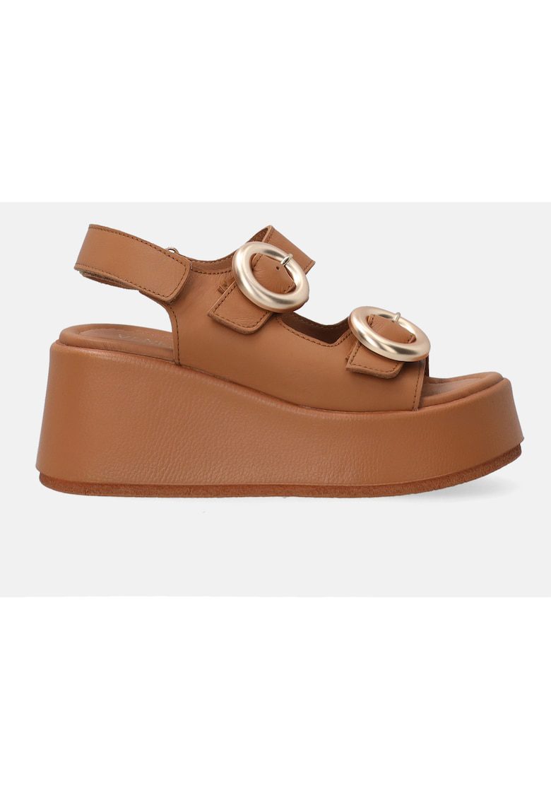 Sandale din piele wedge