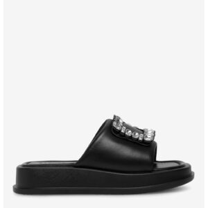 Papuci dama 5903698005508 - Piele naturala - Negru - Negru