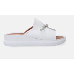 Papuci cu talpa wedge din piele naturala -