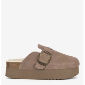 Papuci dama  5905588986010 - Piele intoarsa - Bej - Bej