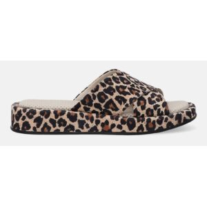 Papuci din piele naturala cu animal print