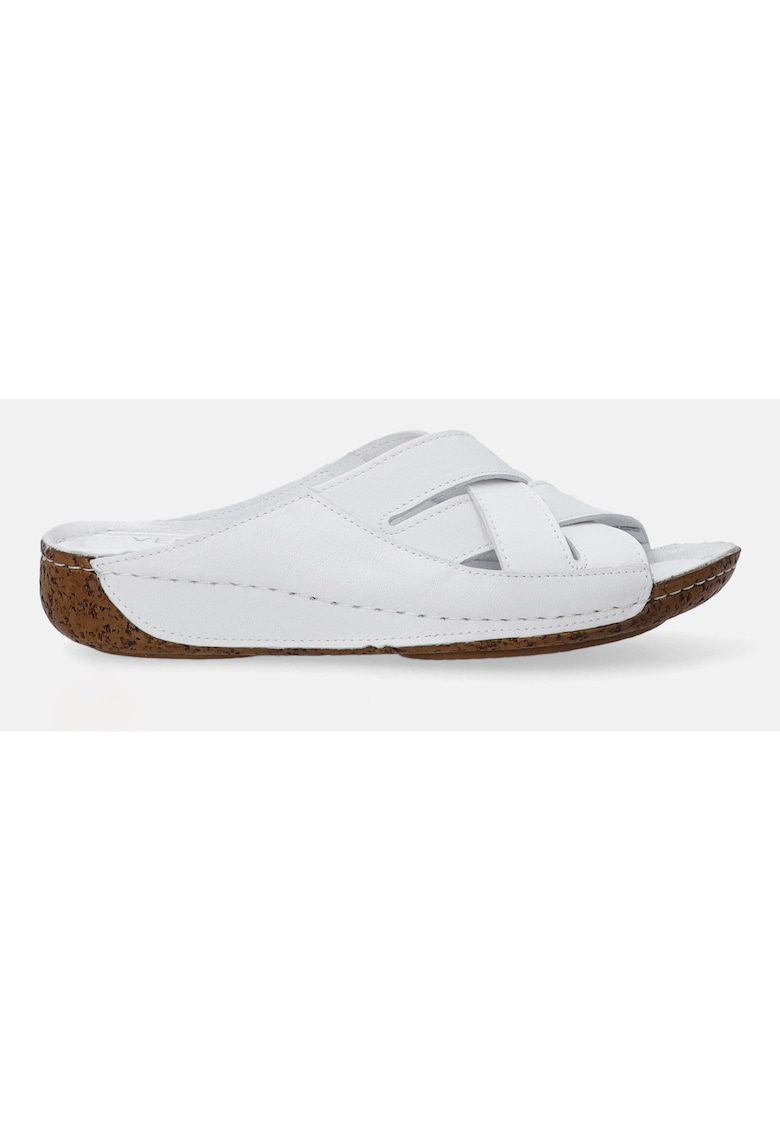 Papuci wedge cu aspect impletit