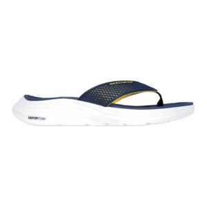 Papuci de cauciuc cu bareta separatoare - Galben/Bleumarin