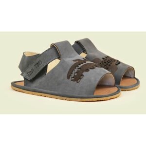 Sandale Barefoot din piele naturala - Croc - Gri
