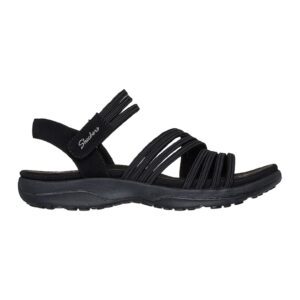 Sandale slim cu inchidere velcro Reggae - Negru