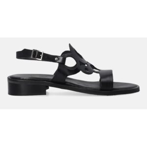 Sandale de piele cu bareta separatoare si decupaje A024LEBLOBS062