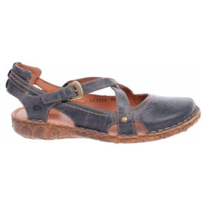 Sandale dama casual -  Piele naturala - Albastru -