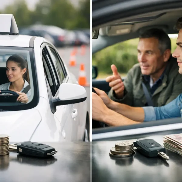 Școală de șoferi vs instructor privat: cost