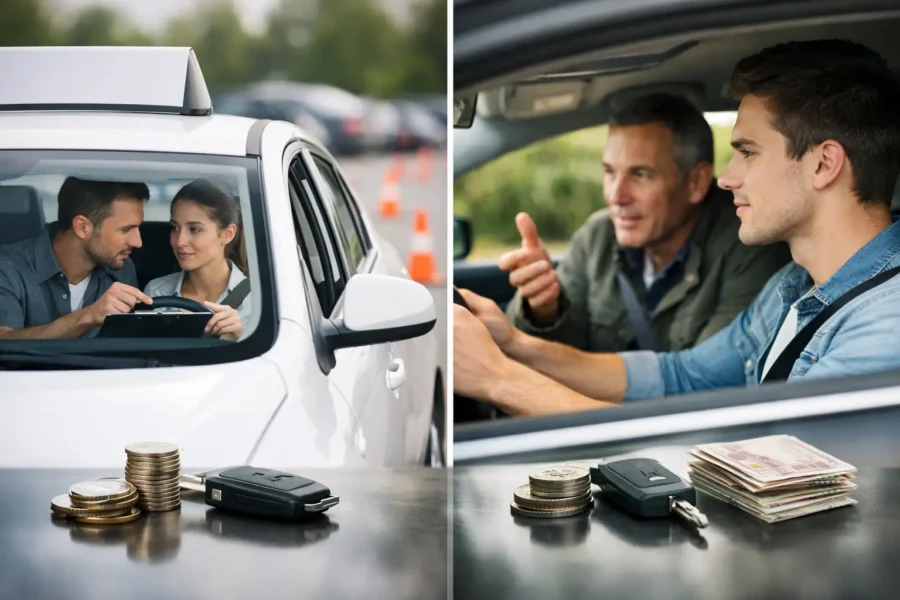 Școală de șoferi vs instructor privat: cost