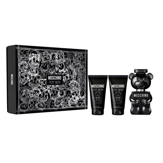 Set cadou Moschino Toy Boy Apa de Parfum, 50 ml + Gel de dus, 50 ml + After Shave Balsam 50 ml