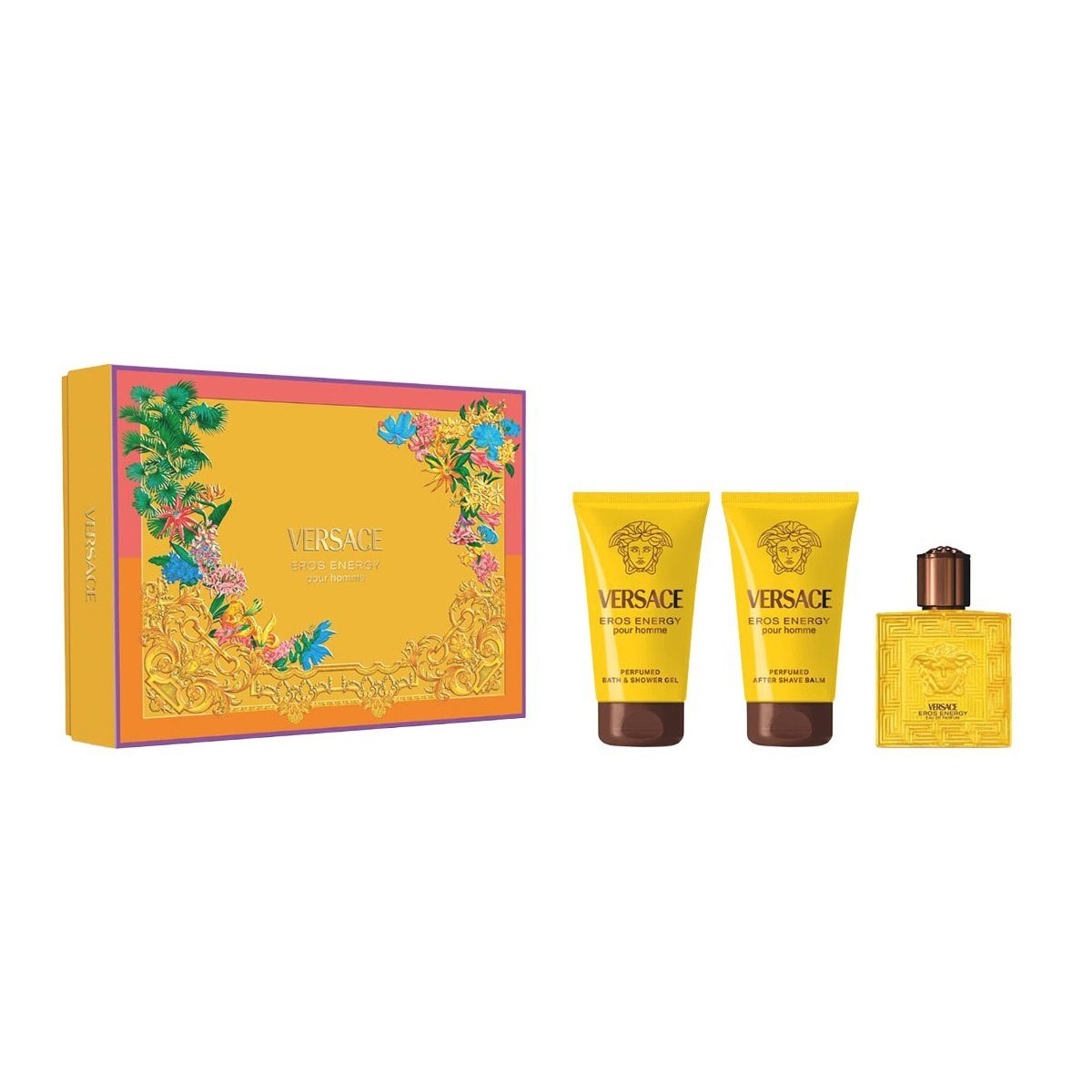 Set cadou Versace Eros Energy, Barbati Apa de Parfum, 50 ml + Gel de dus, 50 ml + After Shave Balsam 50ml