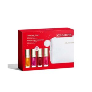 Set Clarins Radiant Lips Collection – Lip Comfort Oil pentru Buze 4 x 7 ml + Pouch Cosmetic