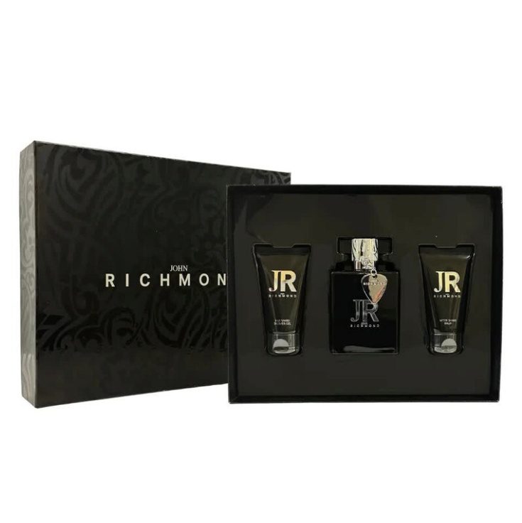 Set John Richmond Men, Apa de Toaleta, 100 ml + Aftershave Balsam, 50 ml + Gel de dus, 50 ml