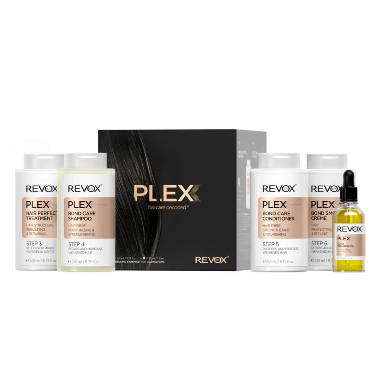 Set Revox B77 Plex Bond Step 3-7 pentru reparare, fortificare si ingrijire completa a parului