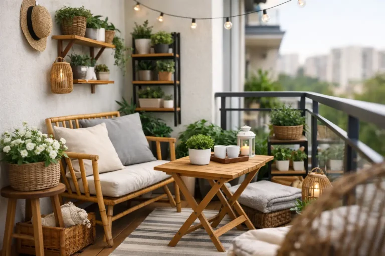 7 idei pentru balcon mic și bine organizat