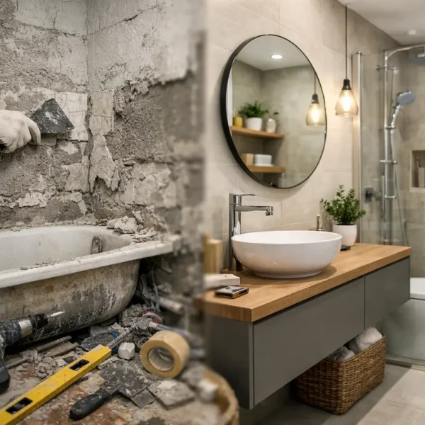 Renovare baie mică în 10 pași care chiar ajută