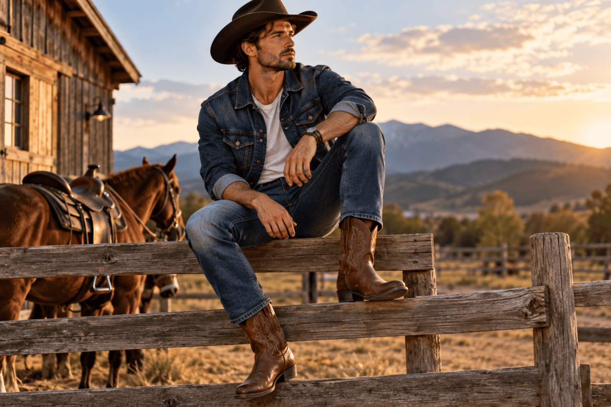 cizme cowboy pentru bărbați