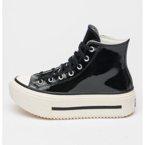 Pantofi sport de piele lacuita Chuck Taylor All Star Lift Double Stack - Negru