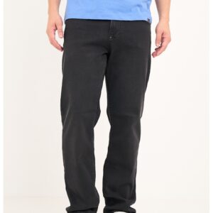 Blugi drepti cu design 5 buzunare - Negru stins