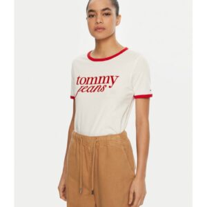 Tricou Dama - alb/rosu -