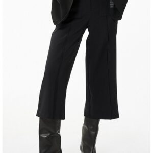 Pantaloni evazati cu o curea - Negru