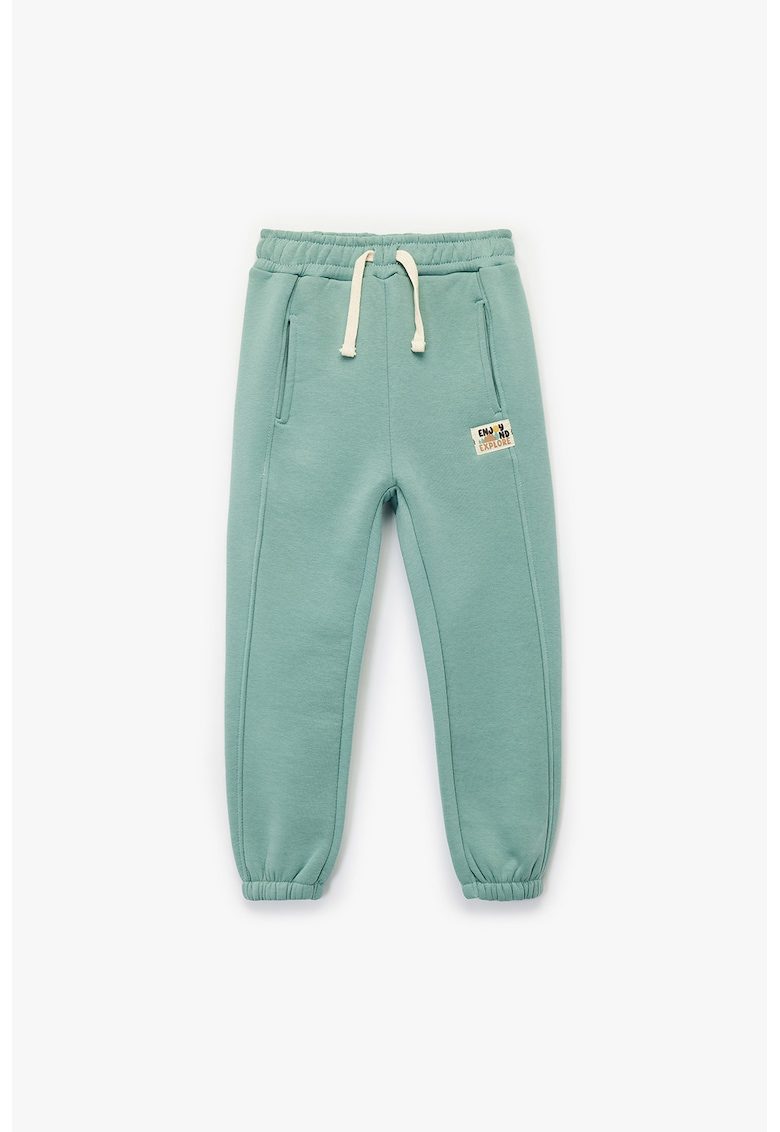 Pantaloni de trening cu model uni - Verde feriga