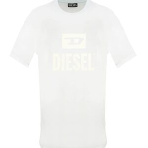 Tricou regular fit cu imprimeu logo - Alb