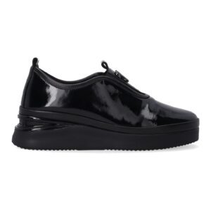 Pantofi din piele lacuita cu talpa wedge
