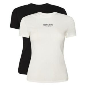 Set 2 tricouri Femei -  Negru - Ecru - 100% bumbac