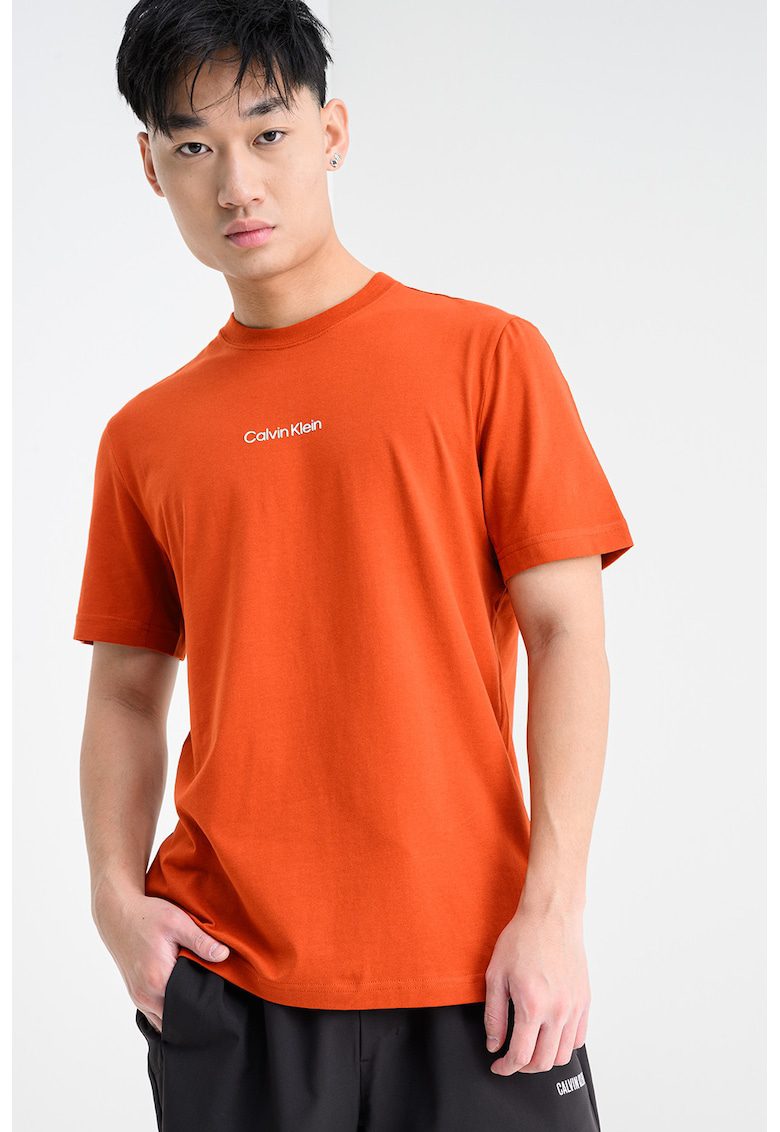 Tricou slim fit cu tehnologie uscare rapida - pentru fitness - Portocaliu mandarina