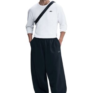 Pantaloni de trening din fleece cu croiala lejera Club - Negru