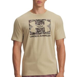 Tricou cu decolteu rotund si logo ABC Camo - Bej inchis