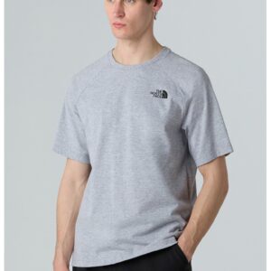 Tricou cu decolteu rotund - Gri deschis melange