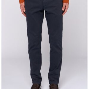 Pantaloni chino slim fit cu talie medie - Albastru inchis