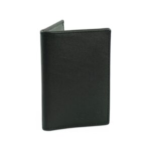 Portofel pentru carduri din piele naturala  SW45 negru 11x8 cm