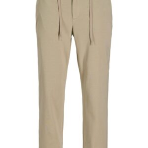 Pantaloni din stofa Barbati - Jack Jones - Bej - 72% bumbac - 23% poliester reciclat - 5% elastan - Bej