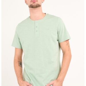 Tricou regular-fit cu model uni - Verde pal