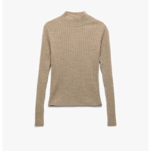 Pulover slim fit striat - Maro taupe