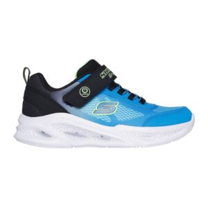 Pantofi sport cu velcro Meteor-Lights - Krendox - Negru/Turcoaz