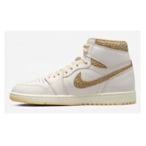 Pantofi sport unisex din piele naturala si textil Jordan 1 High "Vibration Of Naija"