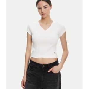 Tricou dama - alb - bumbac elastan - Alb